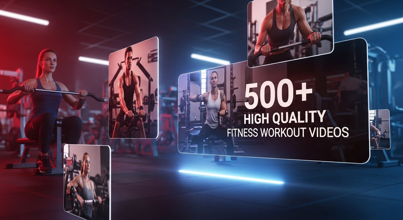500+ High Quality Fitness Workout Video